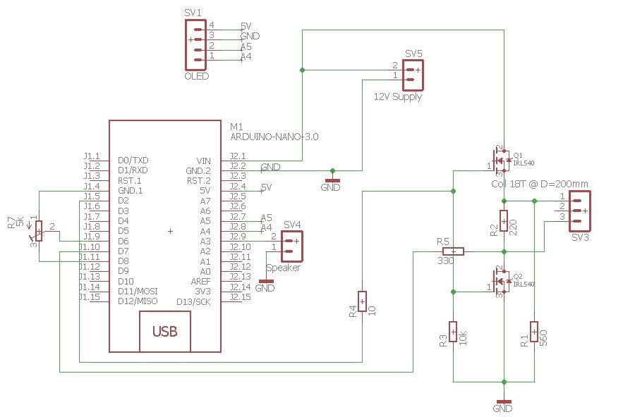 Pulse Induction Metal Detector Arduino
